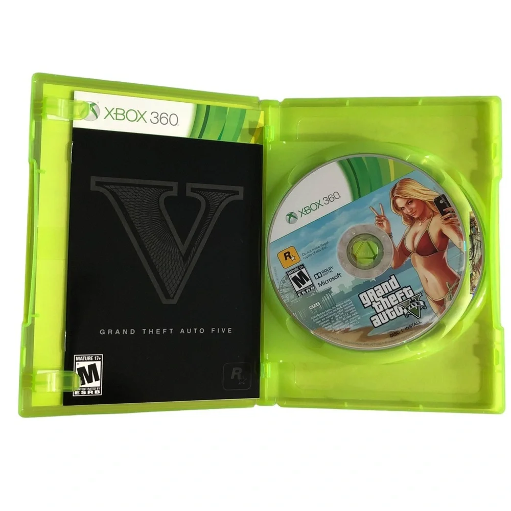𝅺Xbox 360 Grand Theft Auto V Five With Map